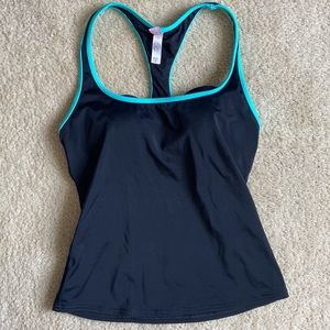 Victorias Secret two piece swim suit, size small, never worn. Racerback top.